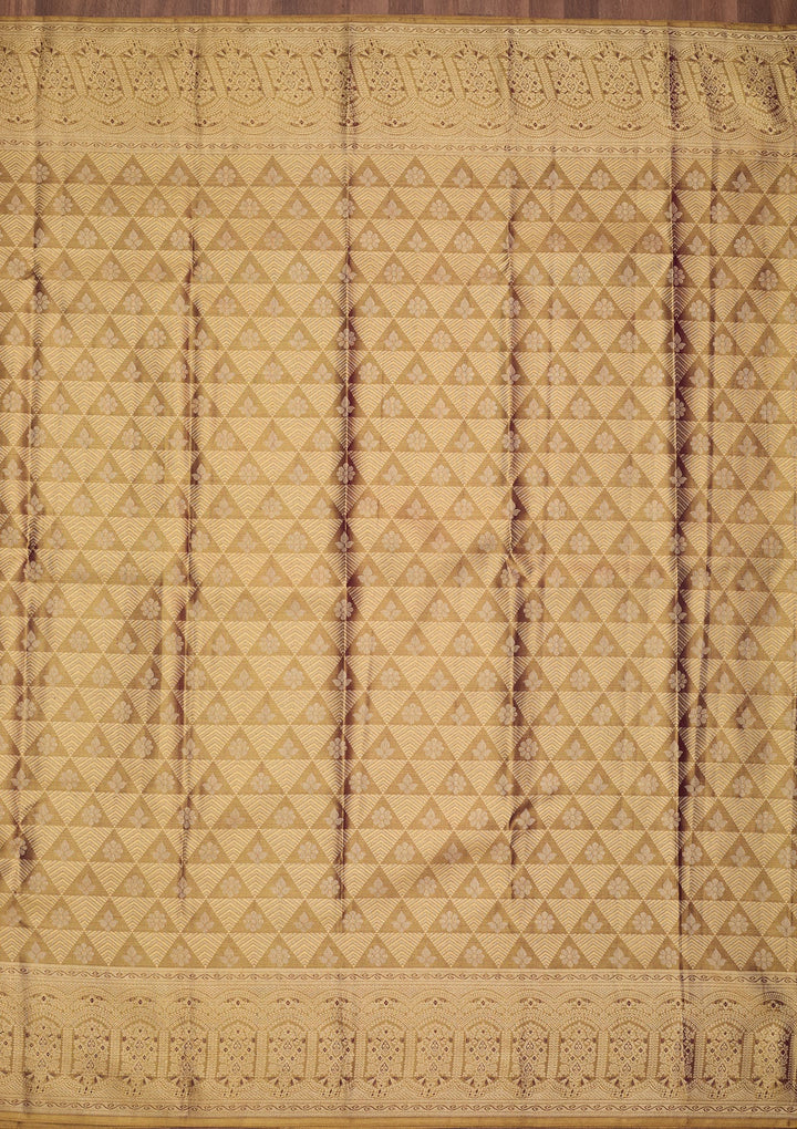 Mauve Dharmavaram Pure Silk Saree
