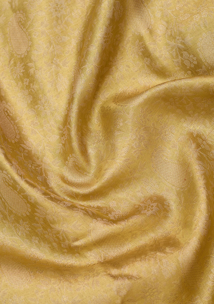 Gold Dharmavaram Pure Silk Saree