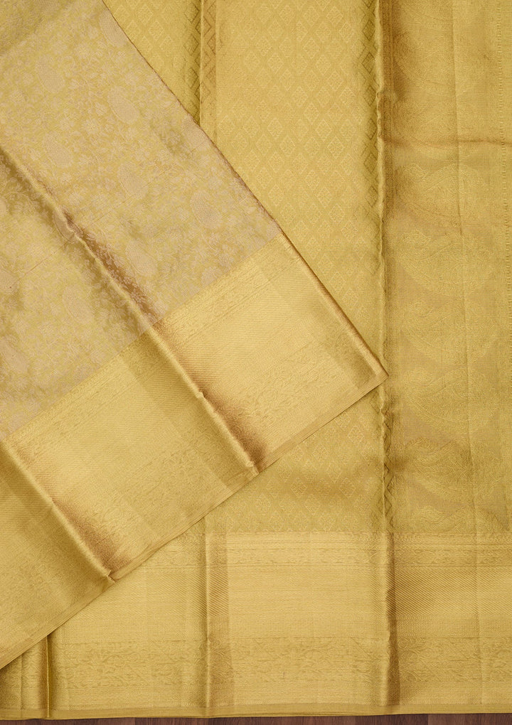 Gold Dharmavaram Pure Silk Saree