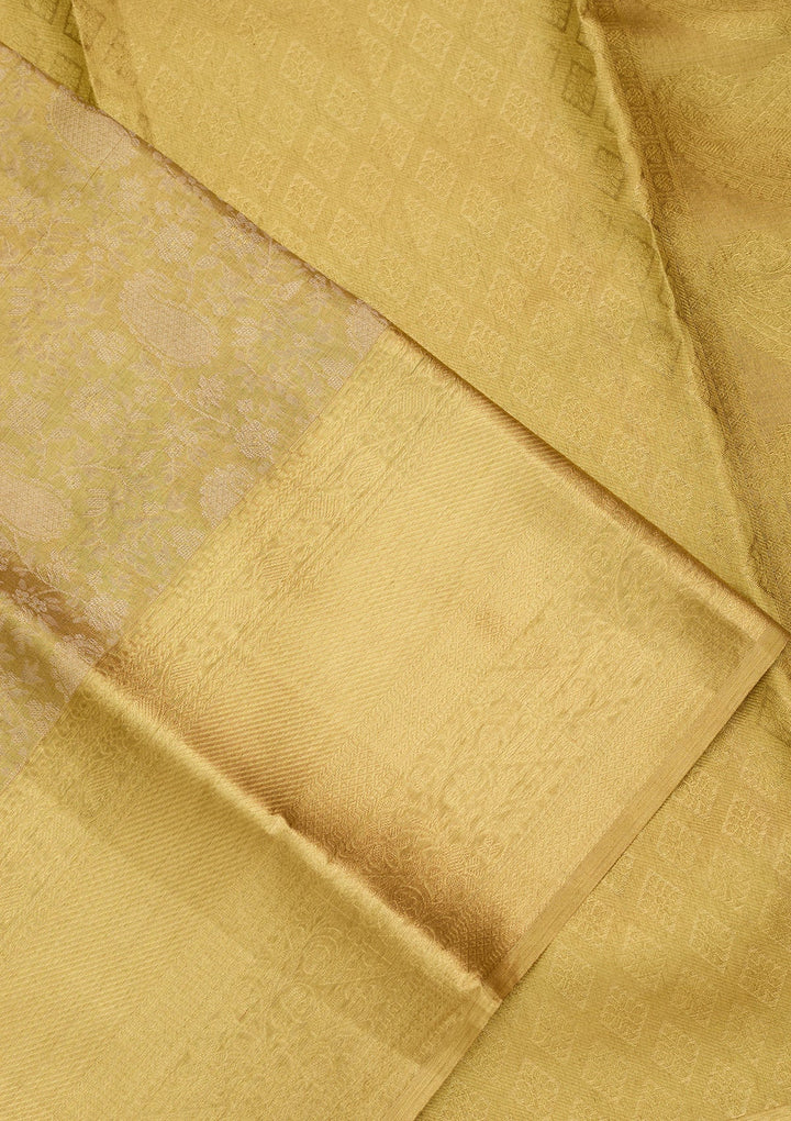 Gold Dharmavaram Pure Silk Saree
