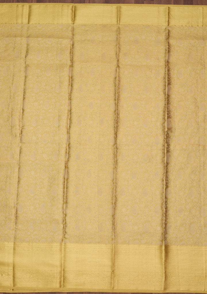 Gold Dharmavaram Pure Silk Saree