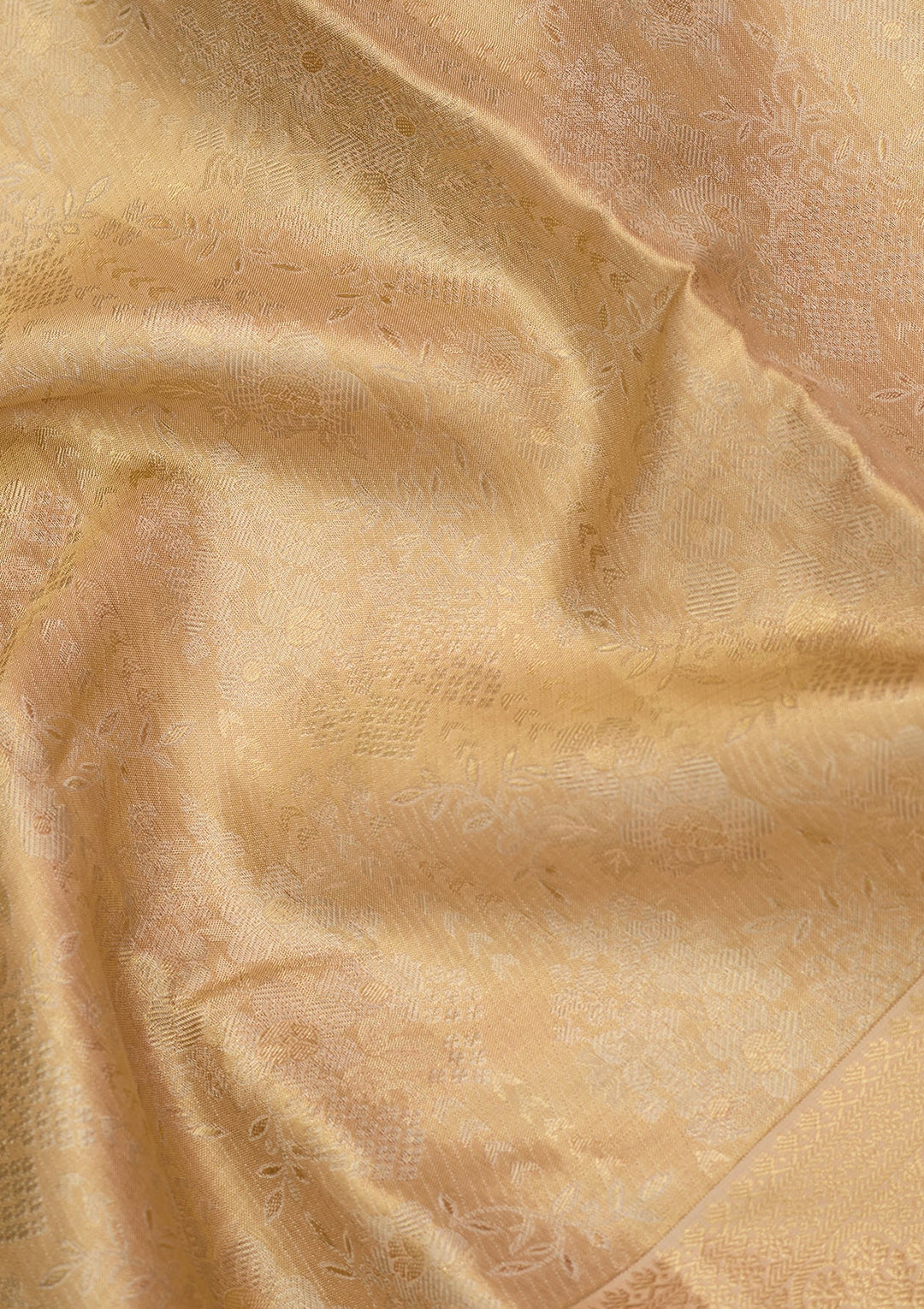 Beige Dharmavaram Pure Silk Saree