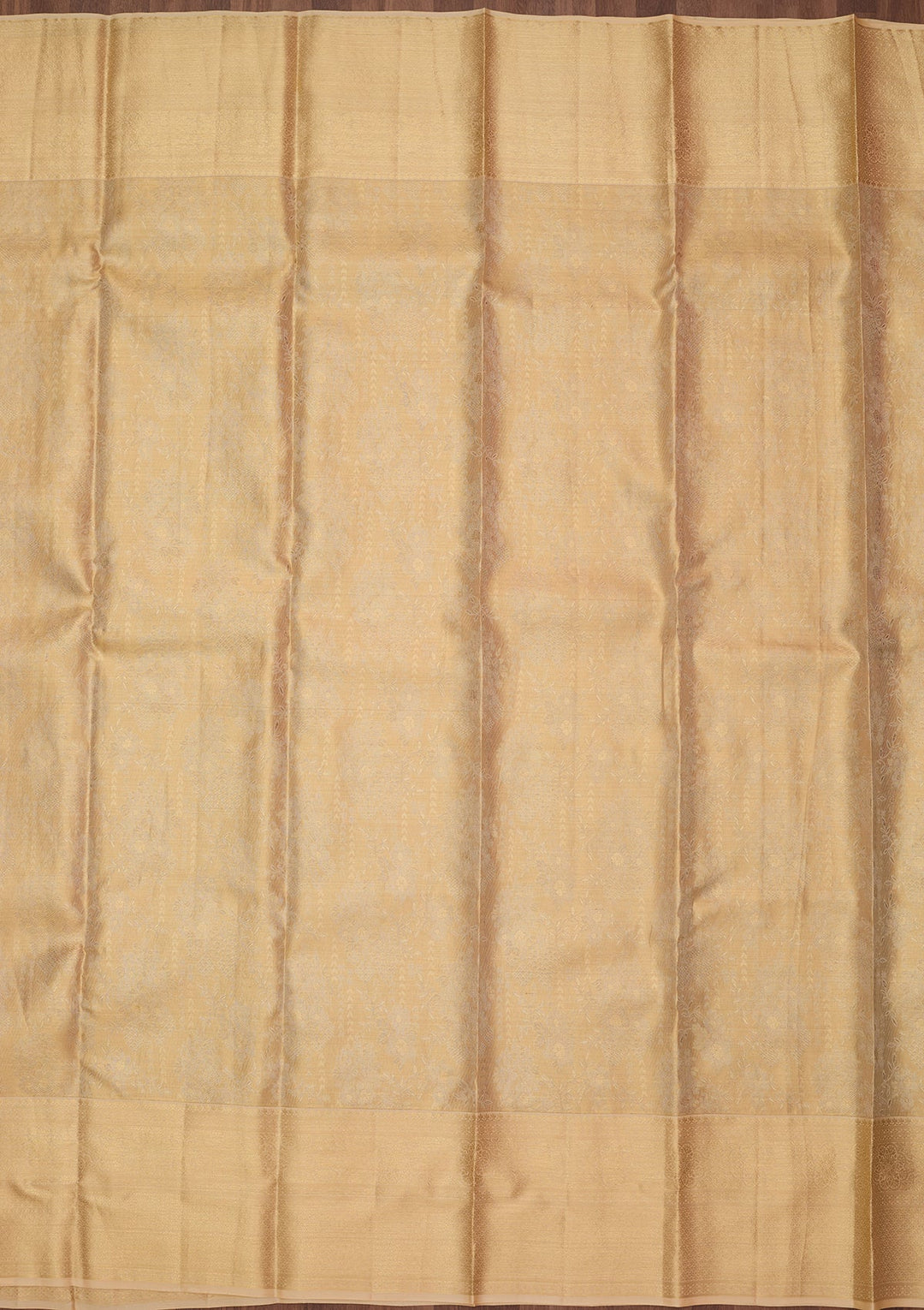 Beige Dharmavaram Pure Silk Saree