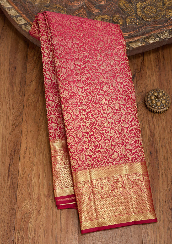 Rani Pink Dharmavaram Pure Silk Saree