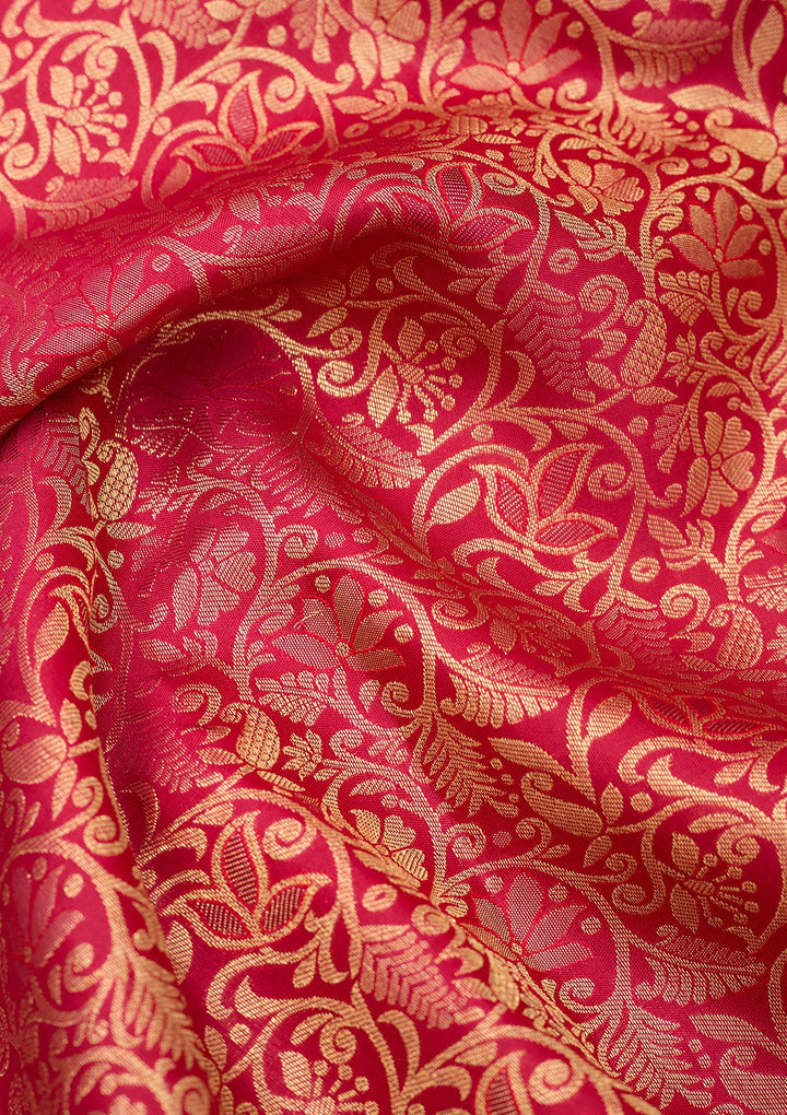 Rani Pink Dharmavaram Pure Silk Saree