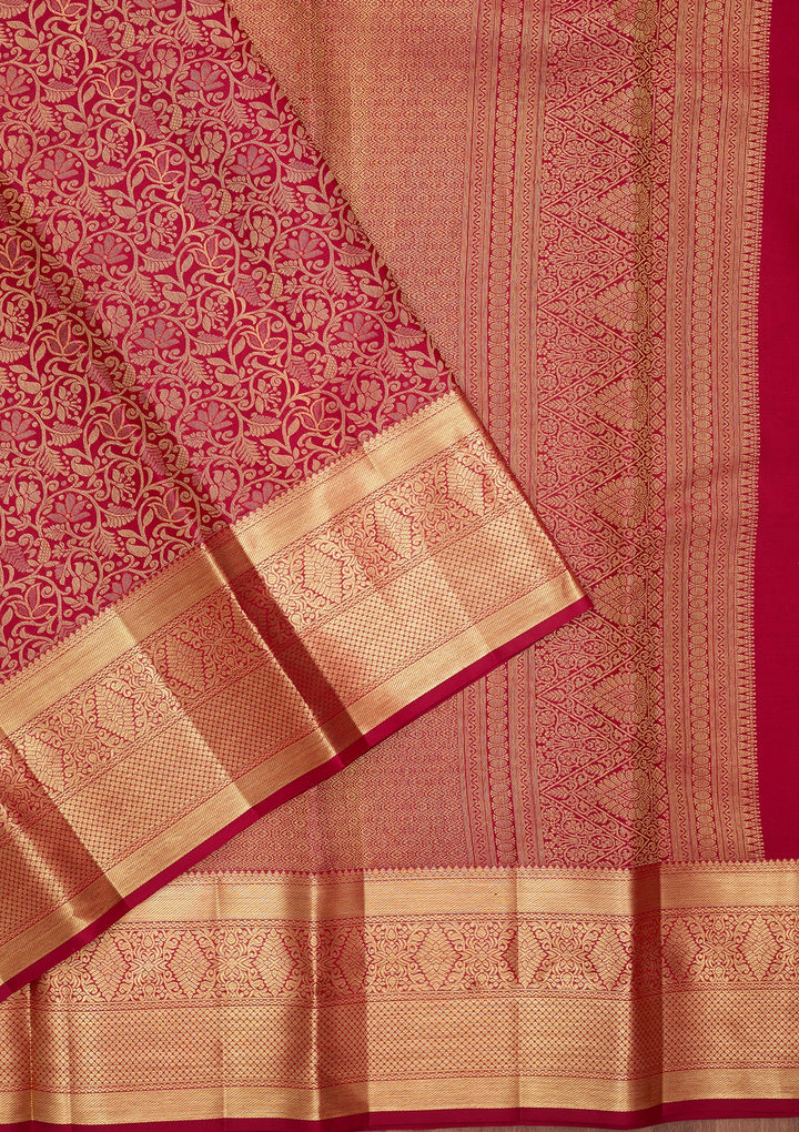 Rani Pink Dharmavaram Pure Silk Saree