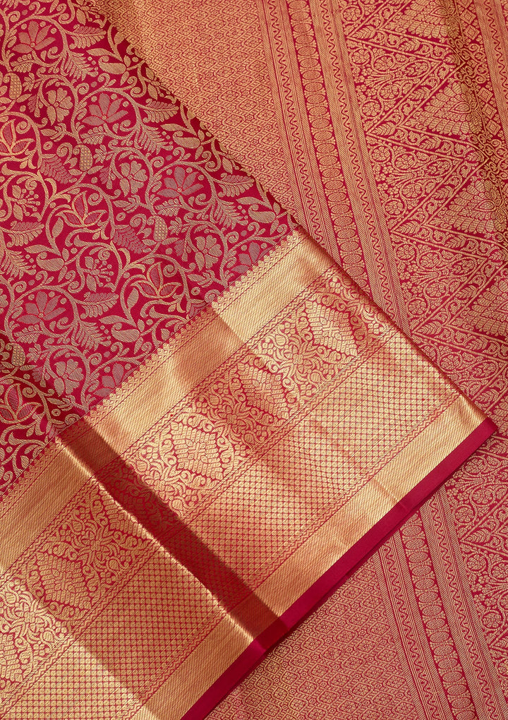 Rani Pink Dharmavaram Pure Silk Saree