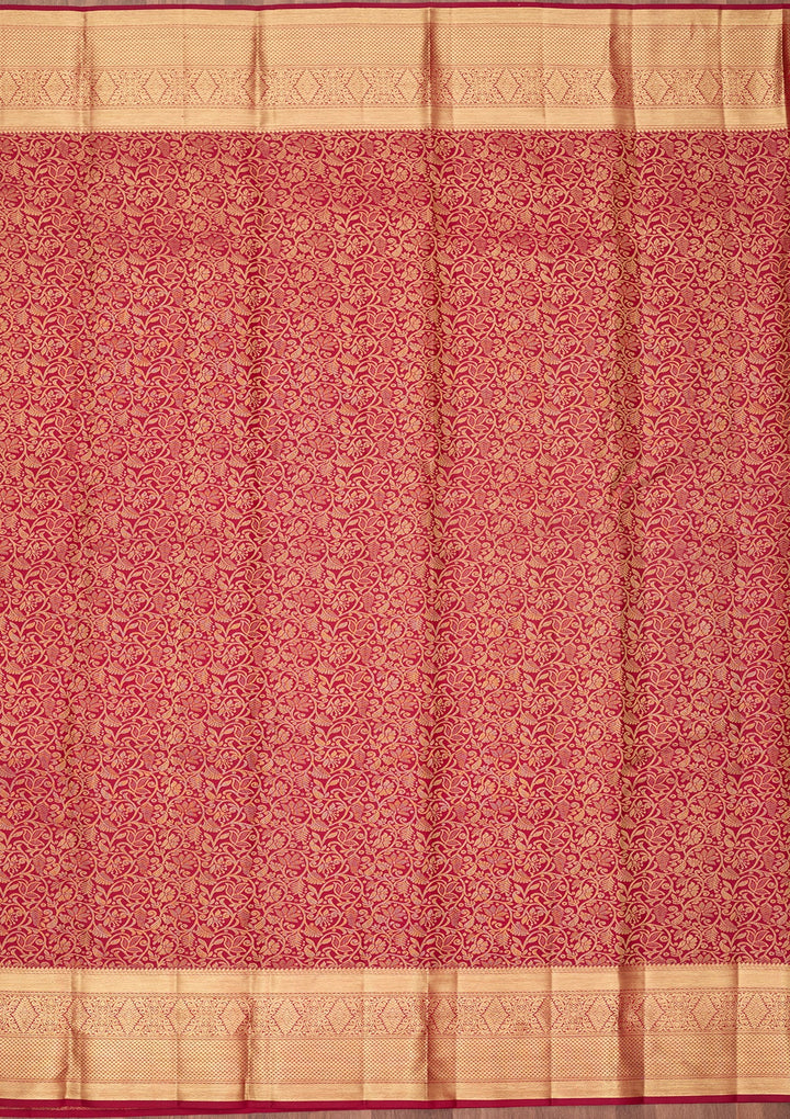 Rani Pink Dharmavaram Pure Silk Saree