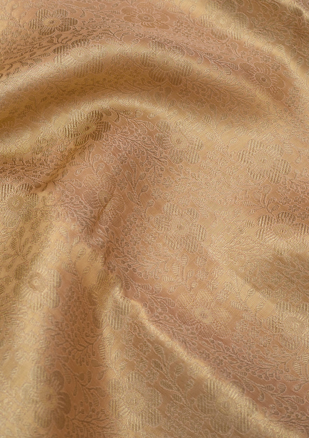 Beige Silk Jaal Saree With Matching Blouse Piece