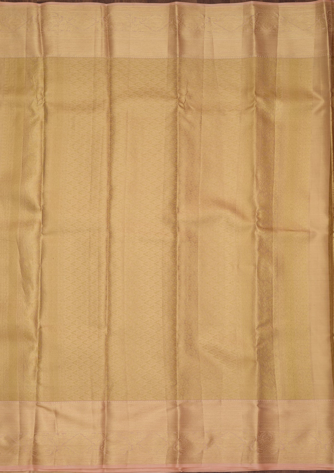 Beige Silk Jaal Saree With Matching Blouse Piece
