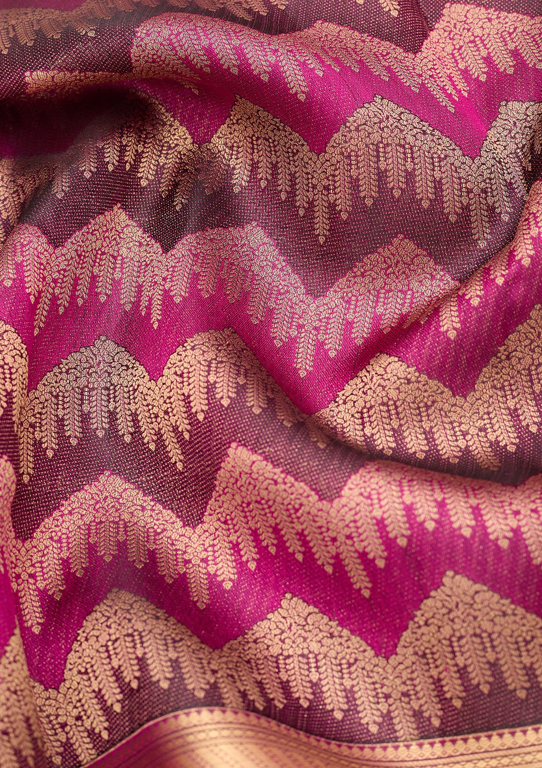 Wine Kanjivaram Pure Silk Saree