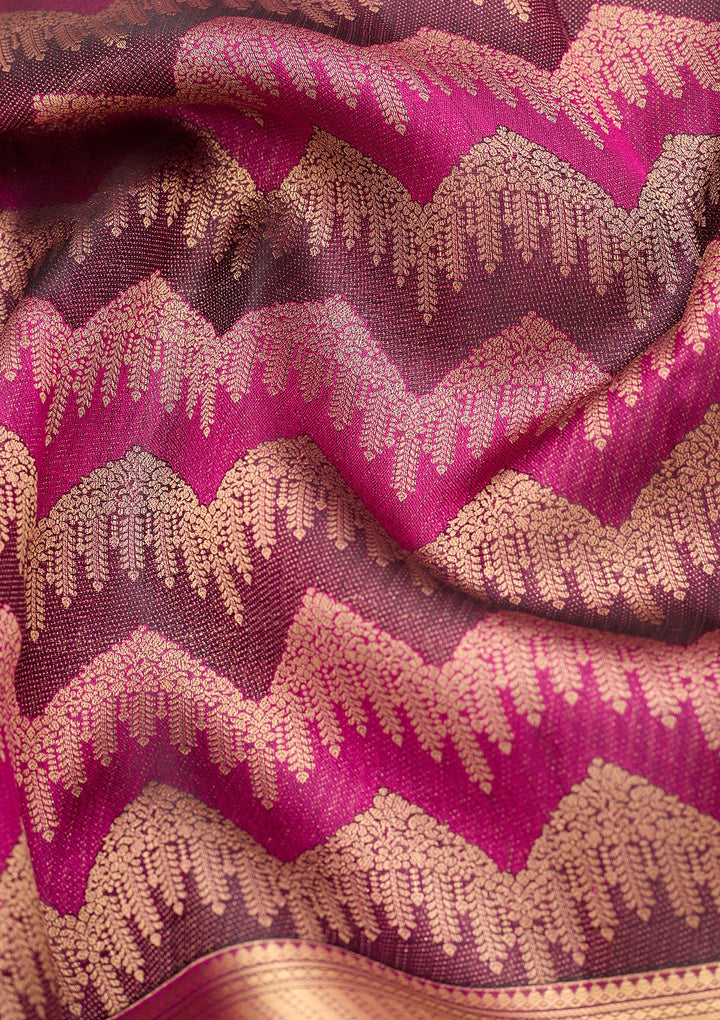 Wine Kanjivaram Pure Silk Saree