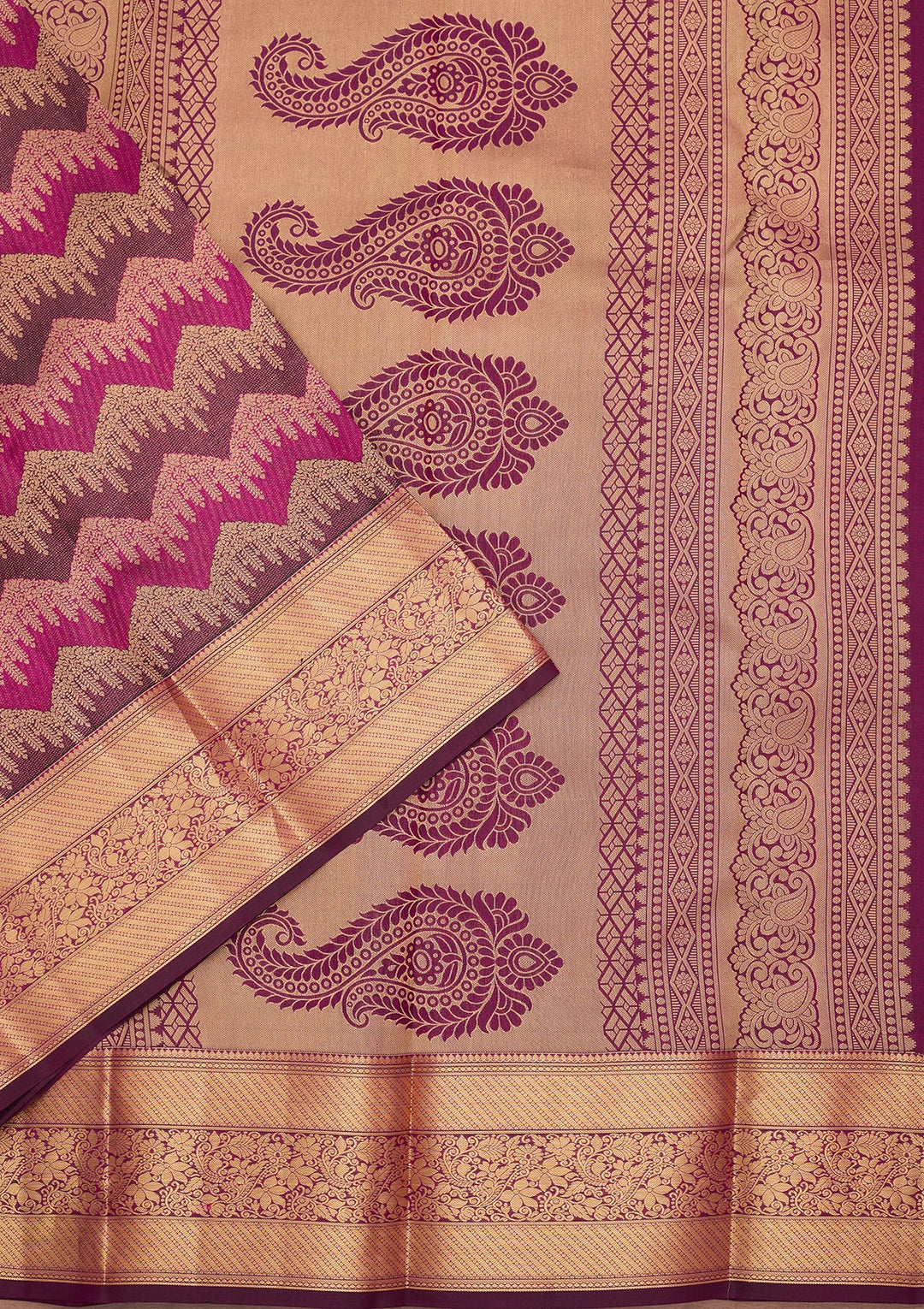 Wine Kanjivaram Pure Silk Saree