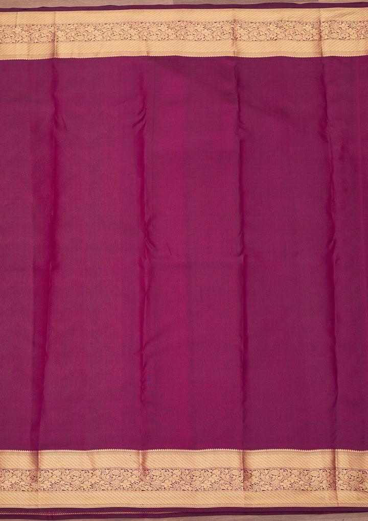 Wine Kanjivaram Pure Silk Saree