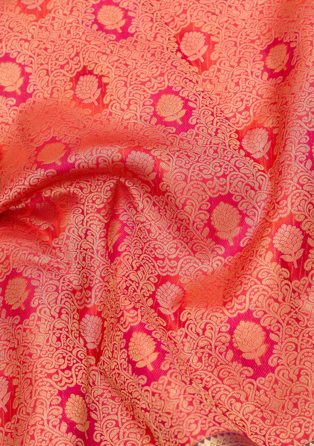 Orange Kanjivaram Pure Silk Saree