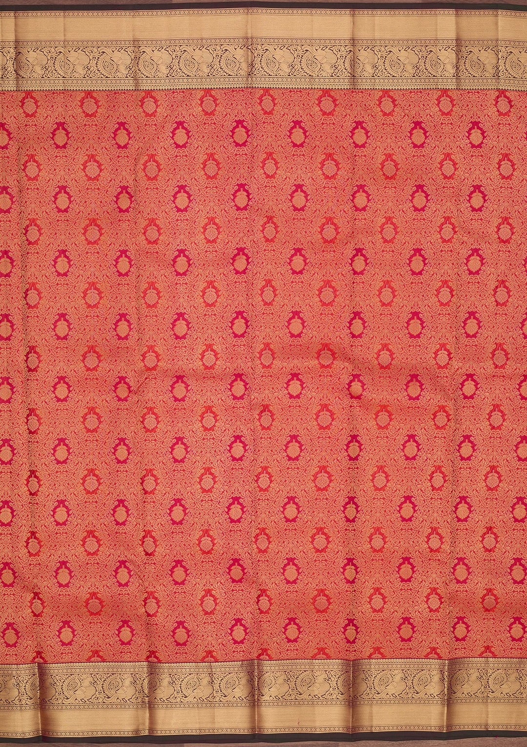 Orange Kanjivaram Pure Silk Saree