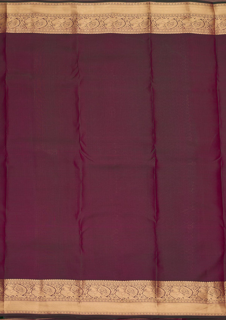 Orange Kanjivaram Pure Silk Saree