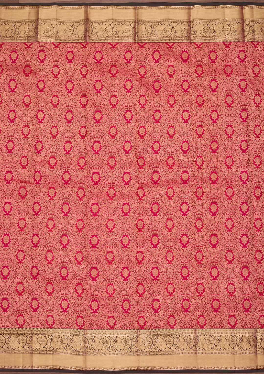 Rani Pink Kanjivaram Pure Silk Saree