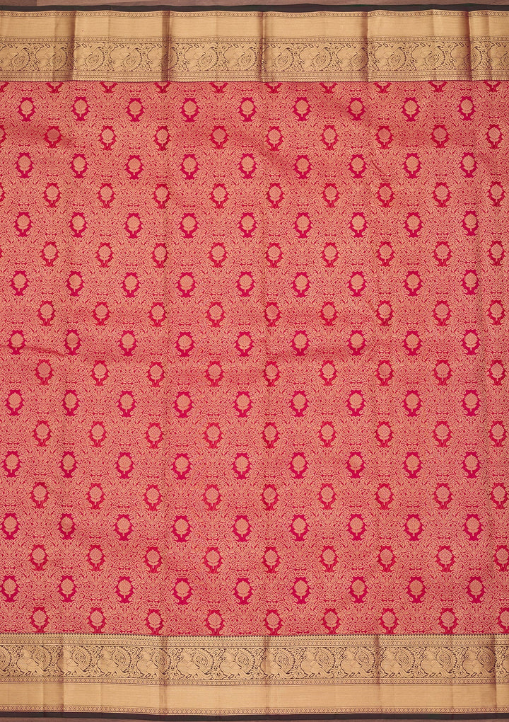 Rani Pink Kanjivaram Pure Silk Saree