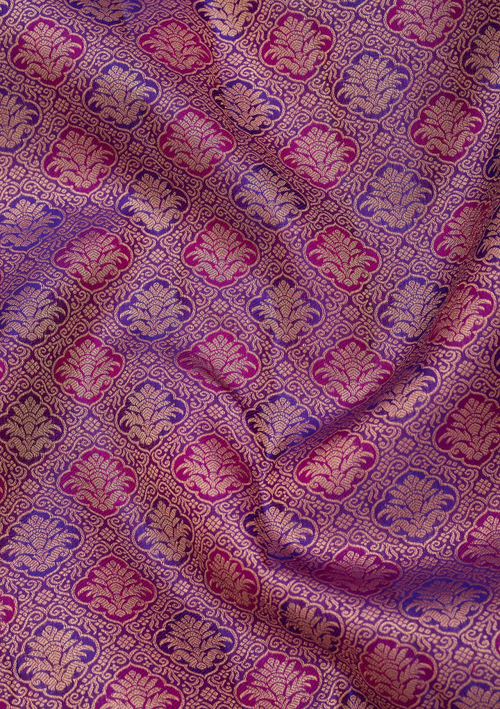 Purple Kanjivaram Pure Silk Saree