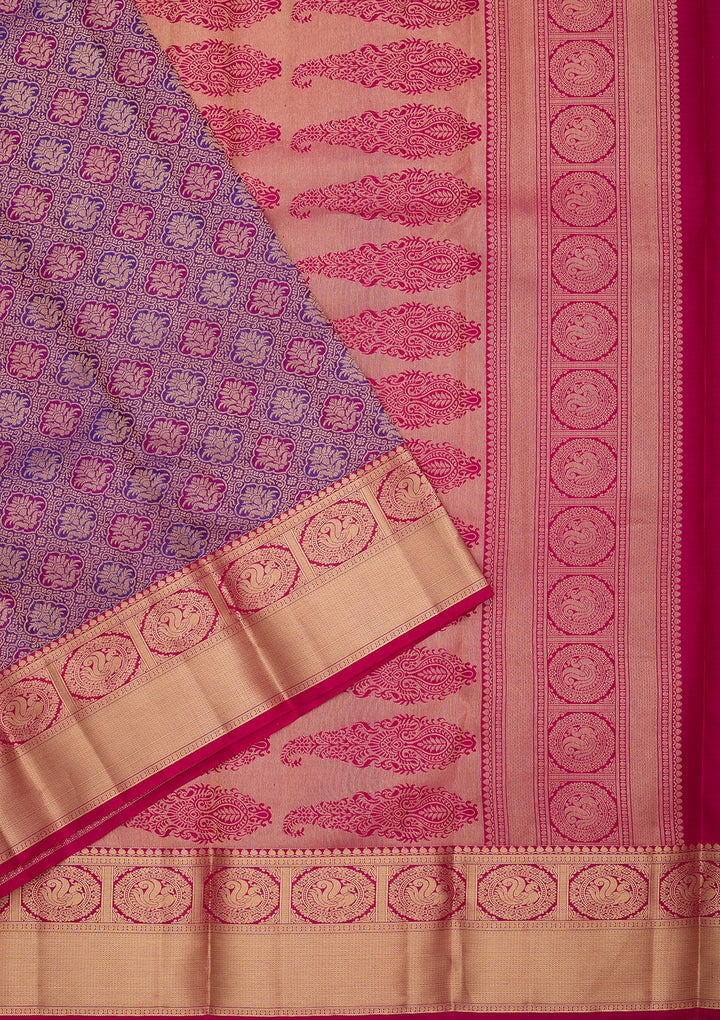 Purple Kanjivaram Pure Silk Saree
