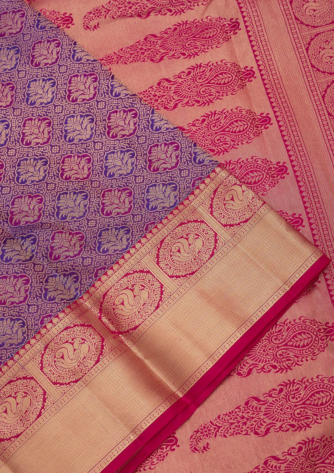 Purple Kanjivaram Pure Silk Saree