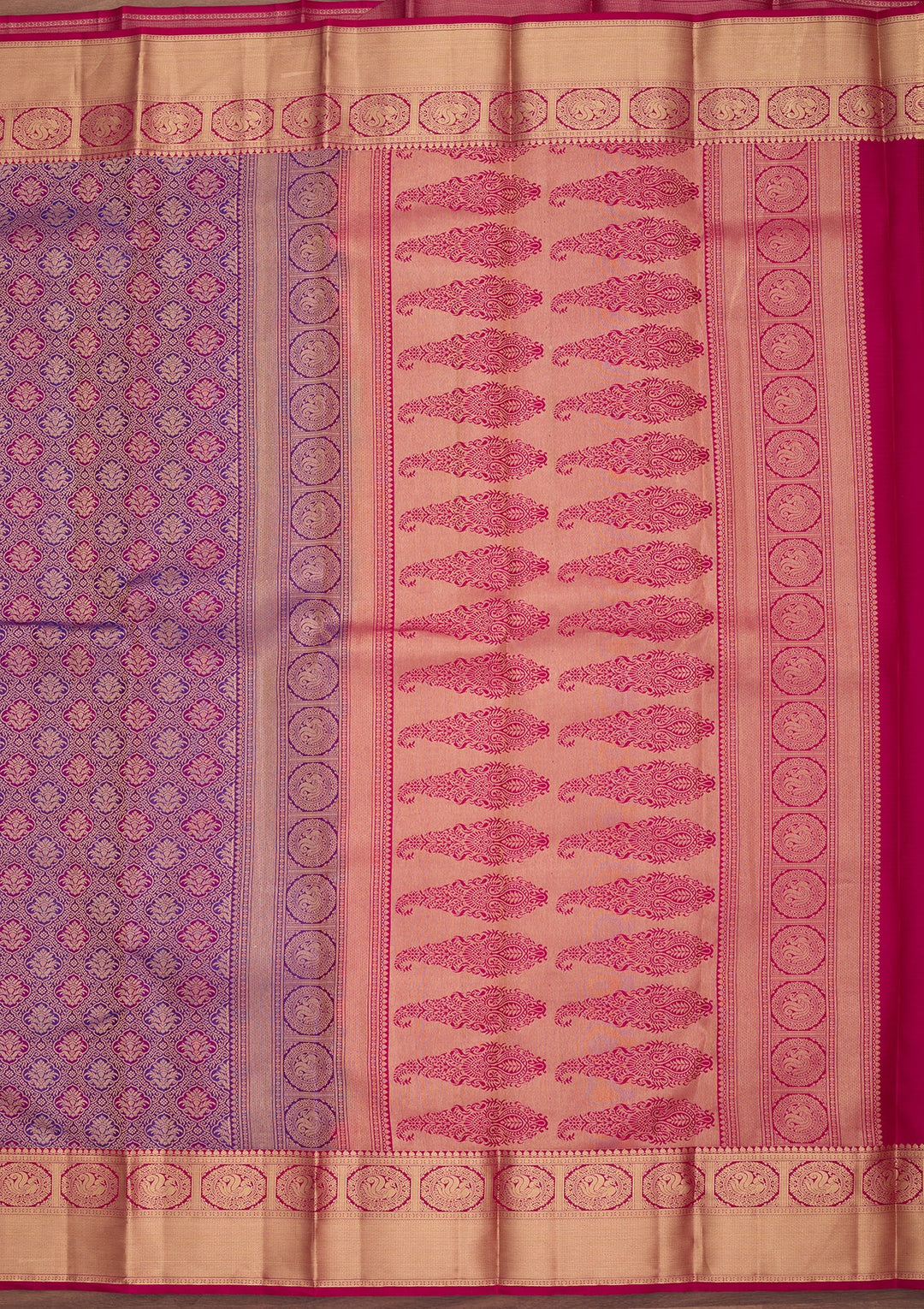 Purple Kanjivaram Pure Silk Saree