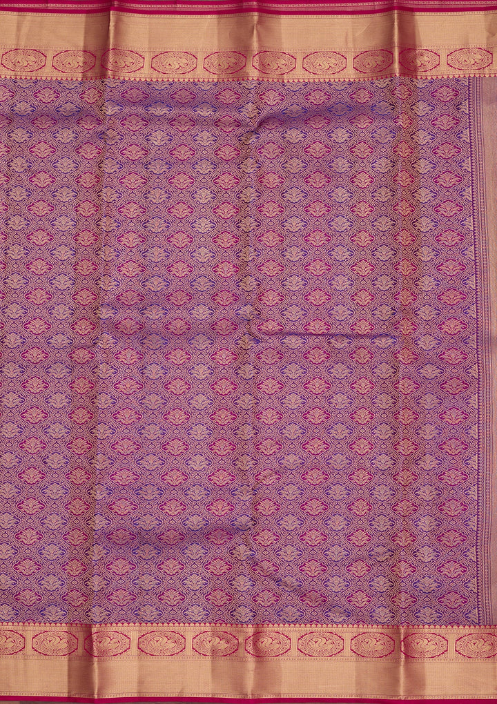Purple Kanjivaram Pure Silk Saree