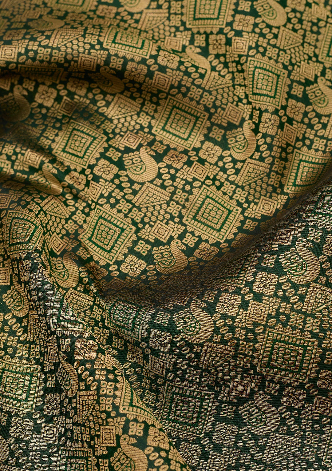 Bottle Green Kanjivaram Pure Silk Saree