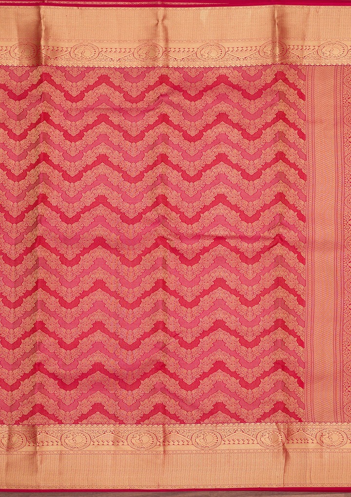 Rani Pink Kanjivaram Pure Silk Saree