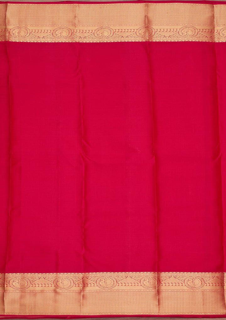 Rani Pink Kanjivaram Pure Silk Saree