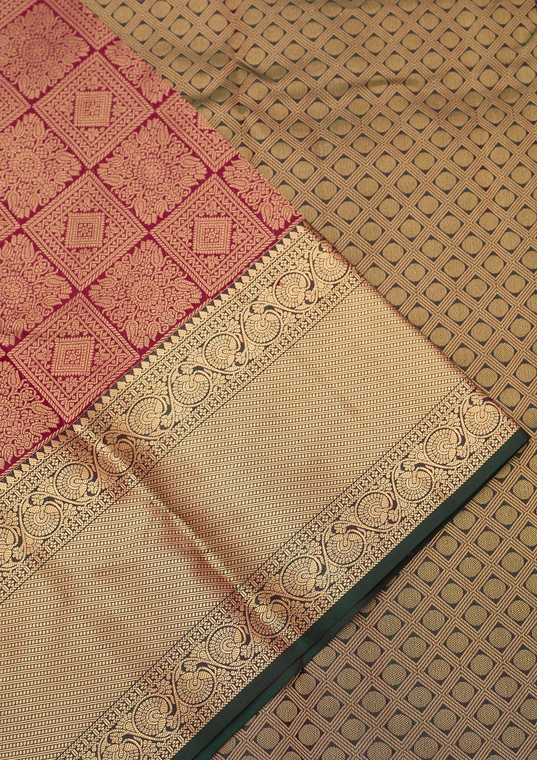 Wine Kanjivaram Pure Silk Saree