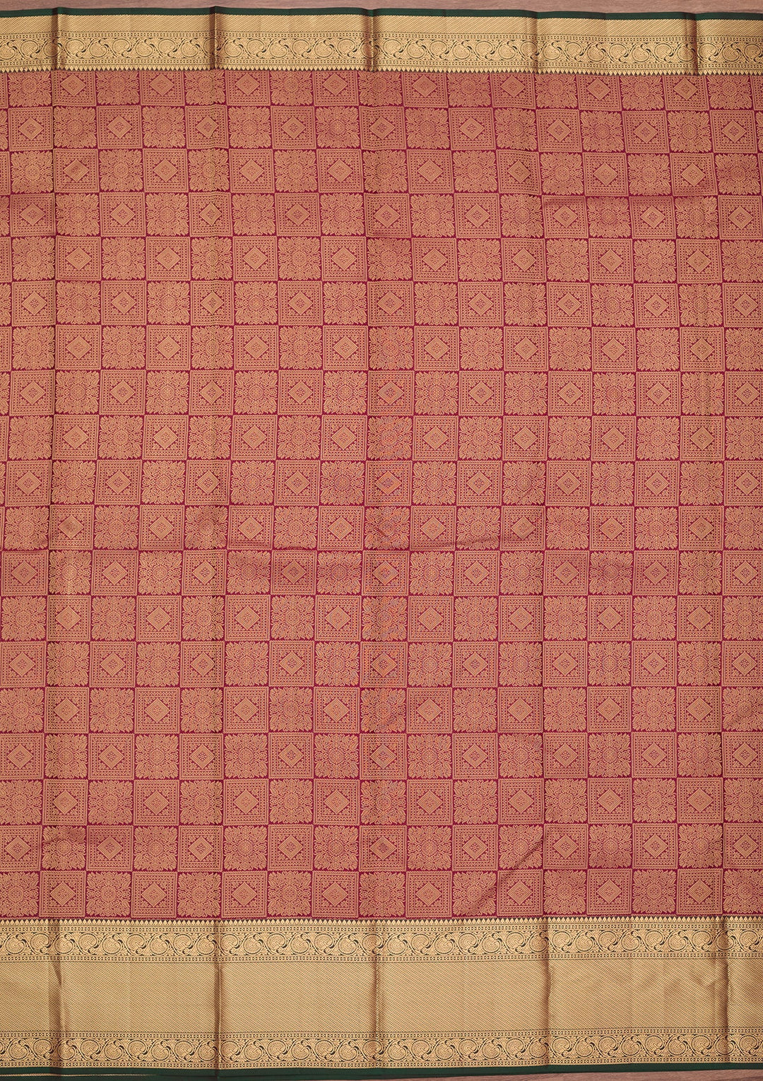 Wine Kanjivaram Pure Silk Saree