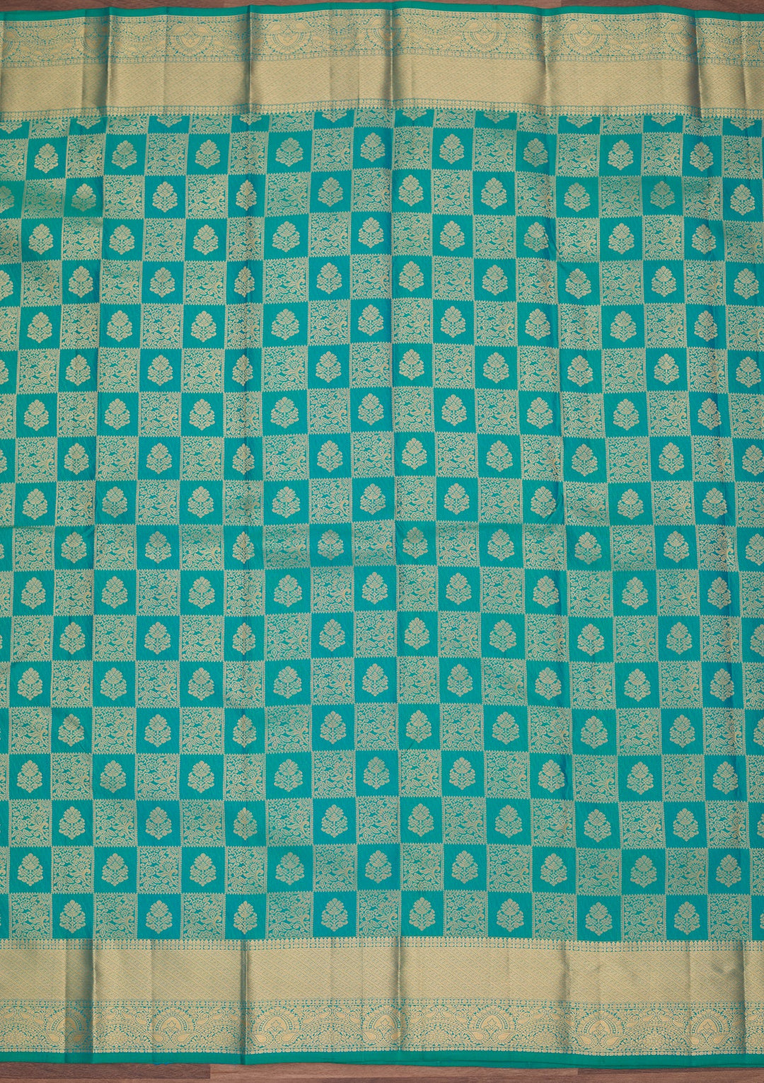 Rama Green Kanjivaram Pure Silk Saree