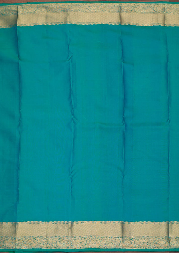 Rama Green Kanjivaram Pure Silk Saree
