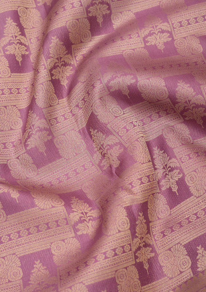 Mauve Kanjivaram Pure Silk Saree