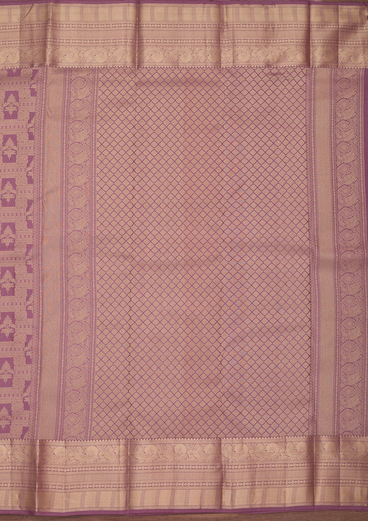 Mauve Kanjivaram Pure Silk Saree