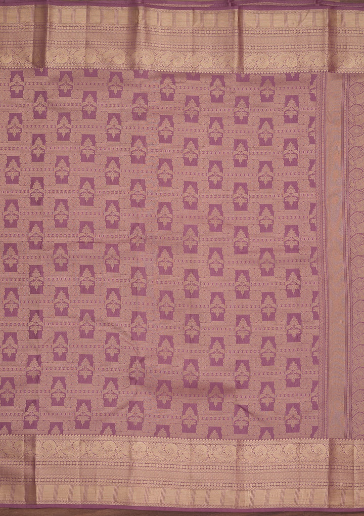 Mauve Kanjivaram Pure Silk Saree