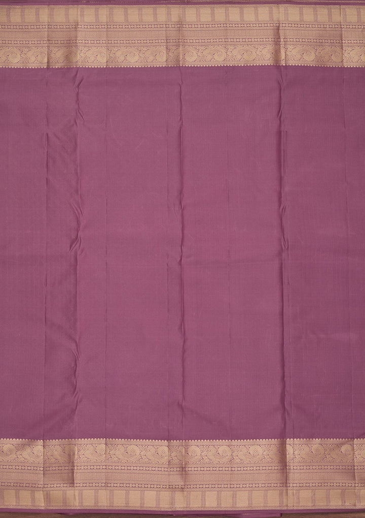 Mauve Kanjivaram Pure Silk Saree