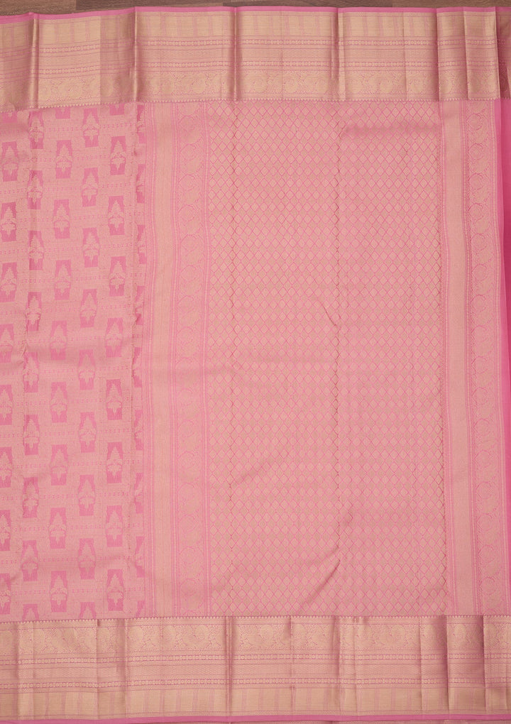 Pink Kanjivaram Pure Silk Saree
