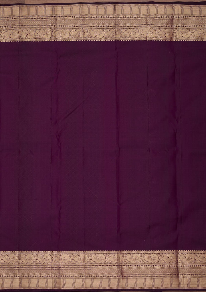 Purple Kanjivaram Pure Silk Saree