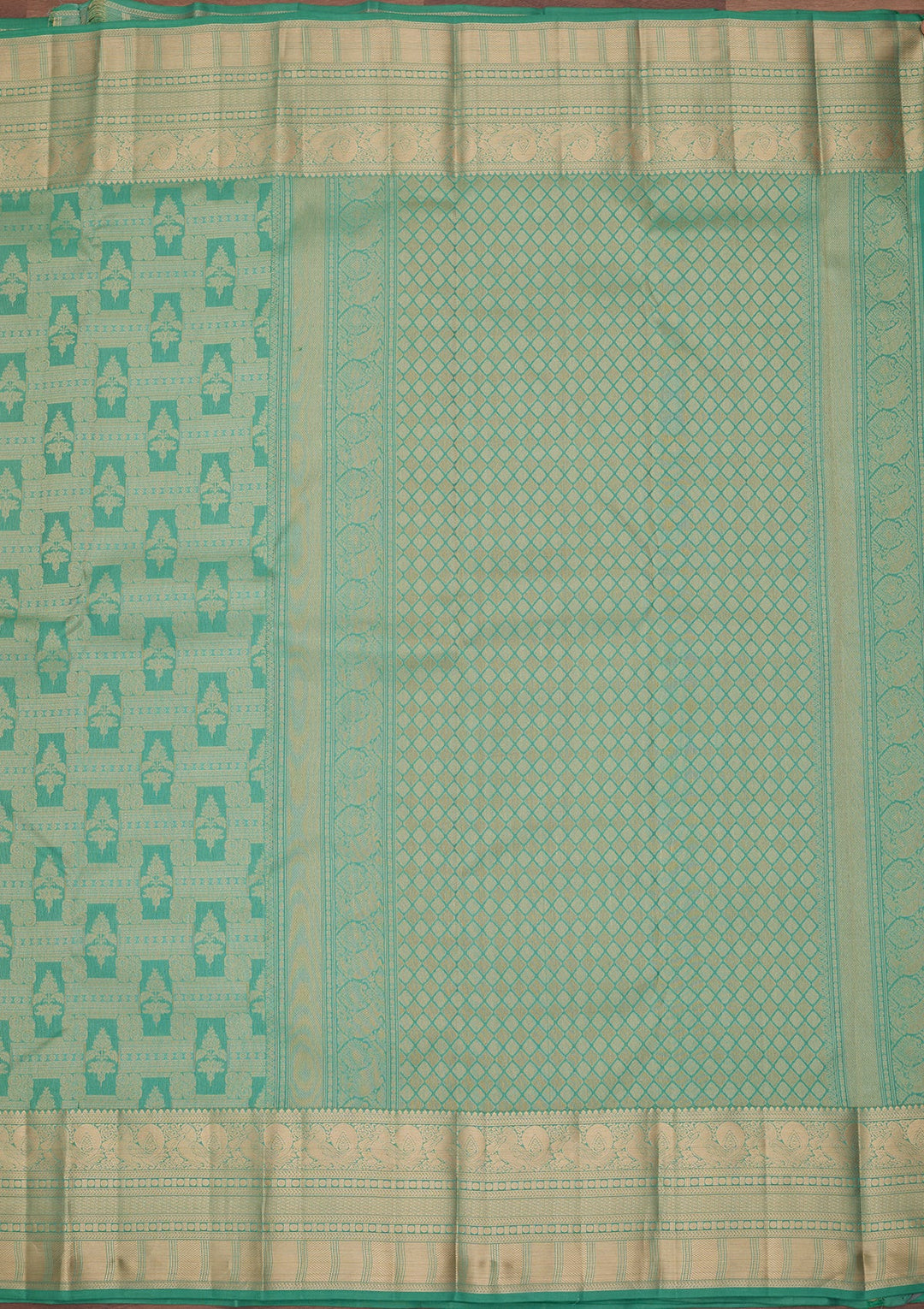 Sea Green Kanjivaram Pure Silk Saree