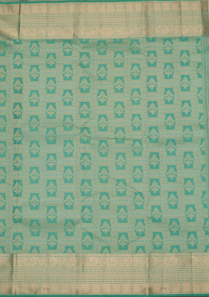 Sea Green Kanjivaram Pure Silk Saree