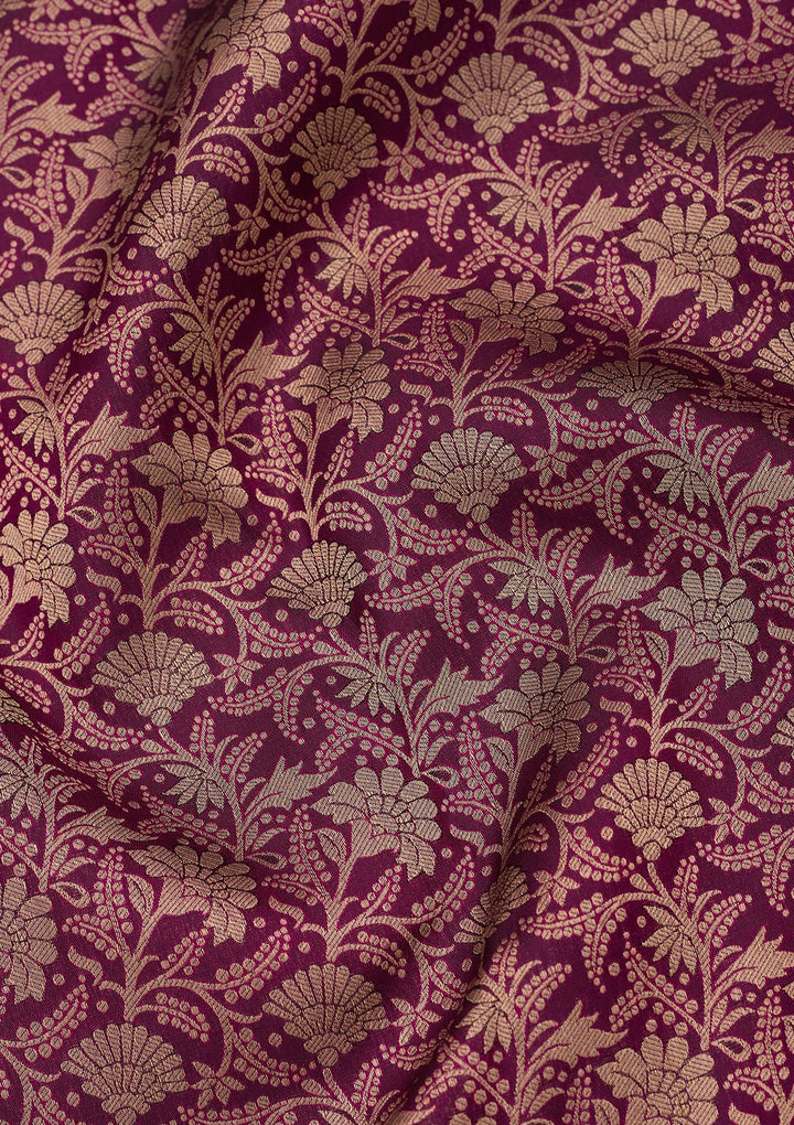 Purple Kanjivaram Pure Silk Saree