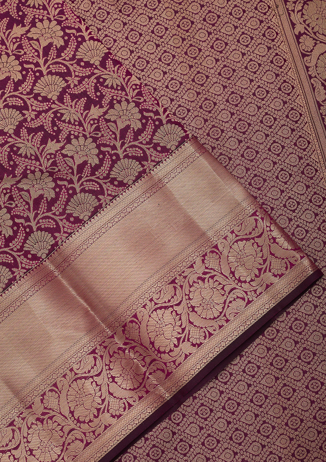 Purple Kanjivaram Pure Silk Saree