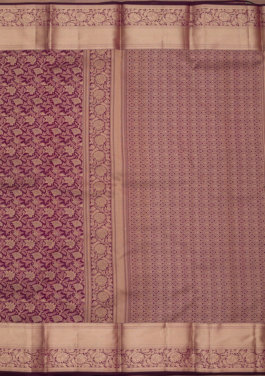 Purple Kanjivaram Pure Silk Saree