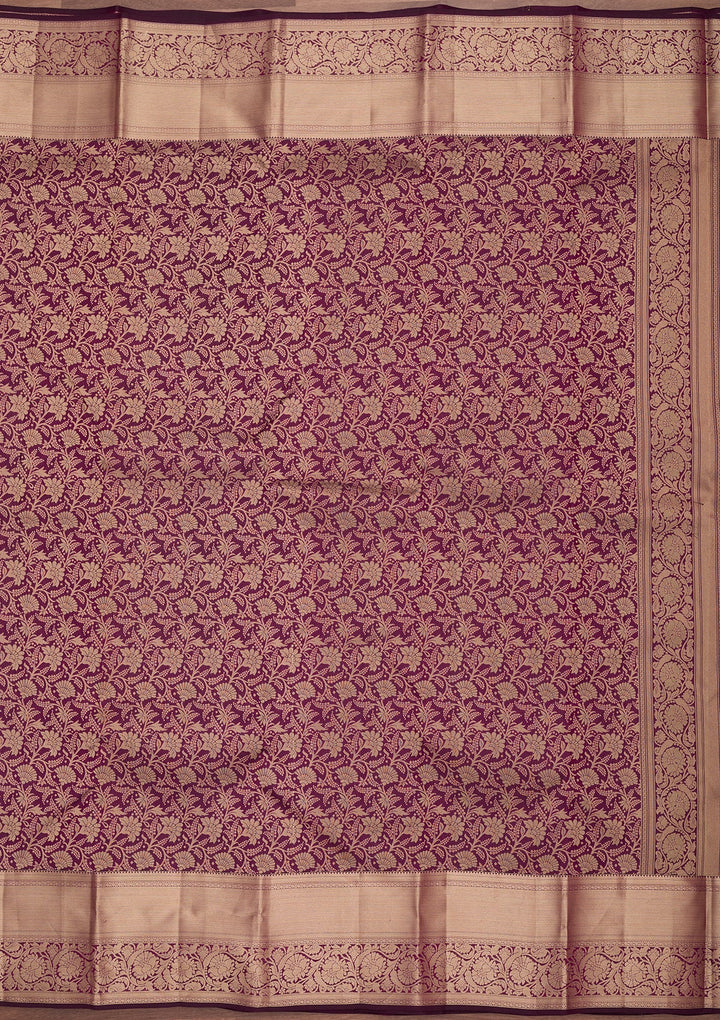 Purple Kanjivaram Pure Silk Saree