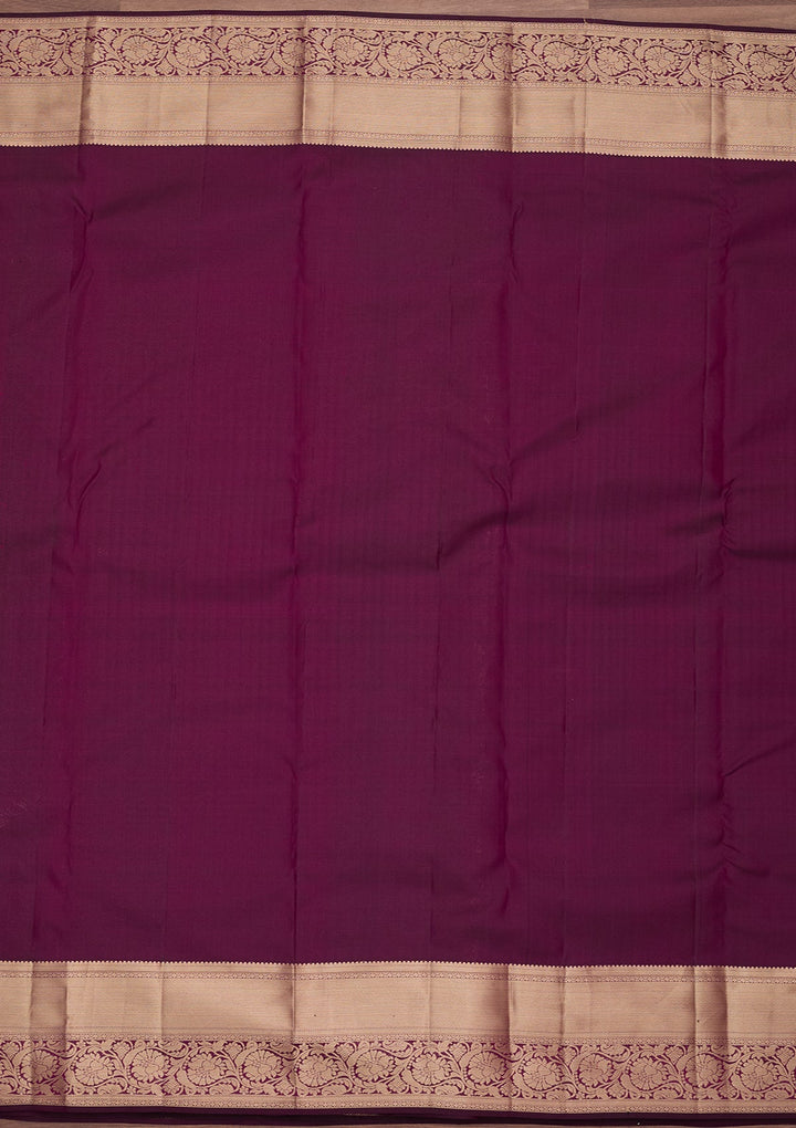 Purple Kanjivaram Pure Silk Saree