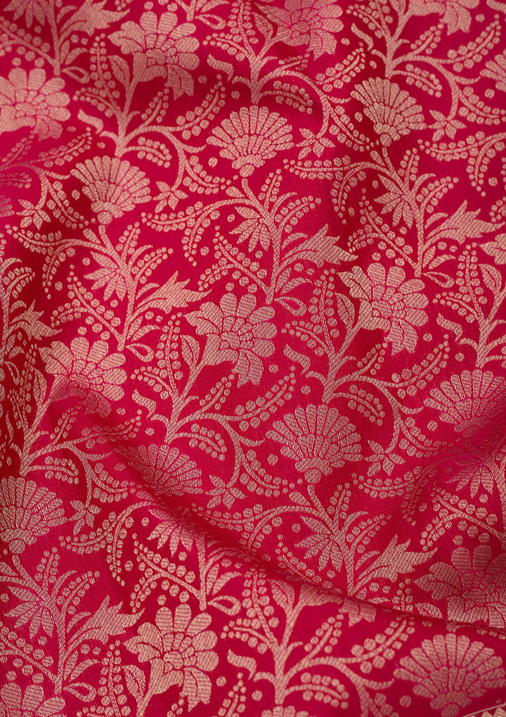 Rani Pink Kanjivaram Pure Silk Saree