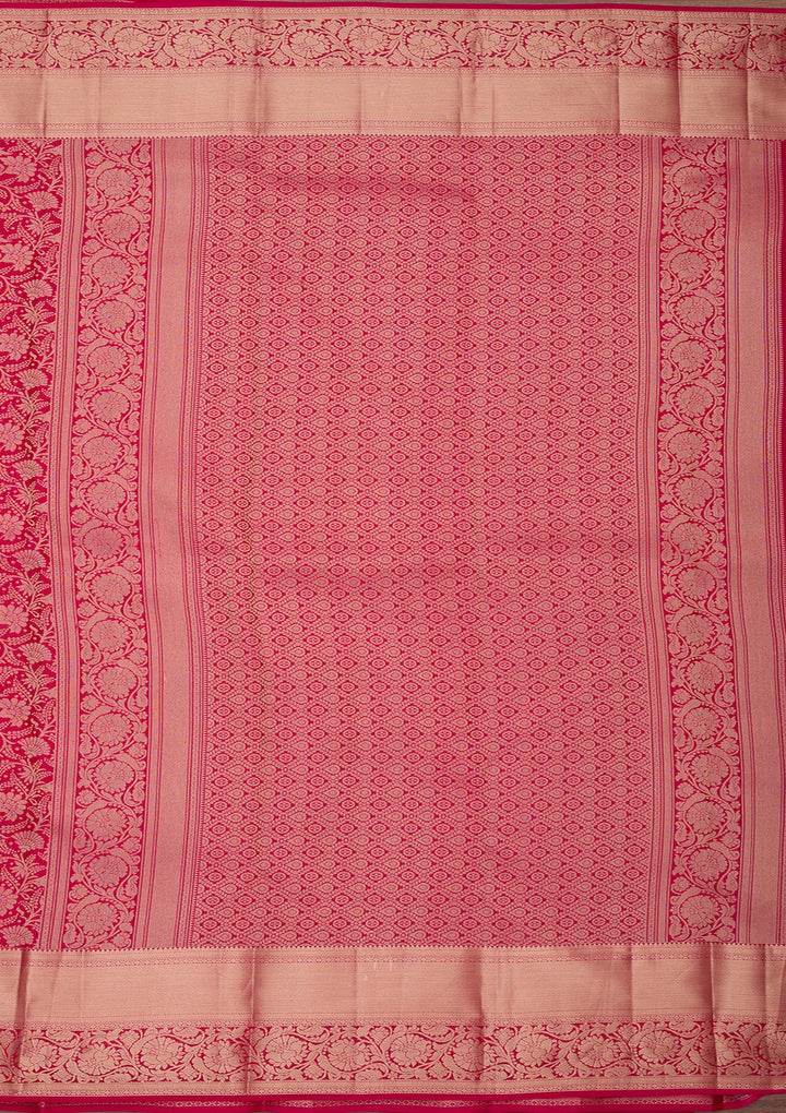 Rani Pink Kanjivaram Pure Silk Saree